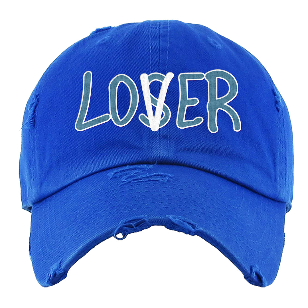 White Blue Jay High AF 1s Distressed Dad Hat | Lover, Royal Blue