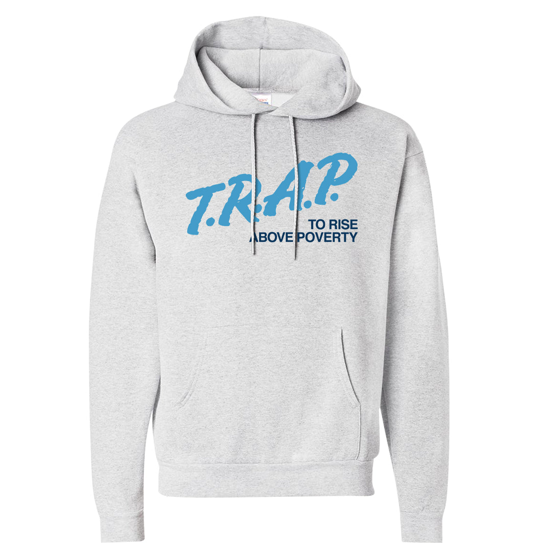 White Blue Jay High AF 1s Hoodie | Trap To Rise Above Poverty, Ash