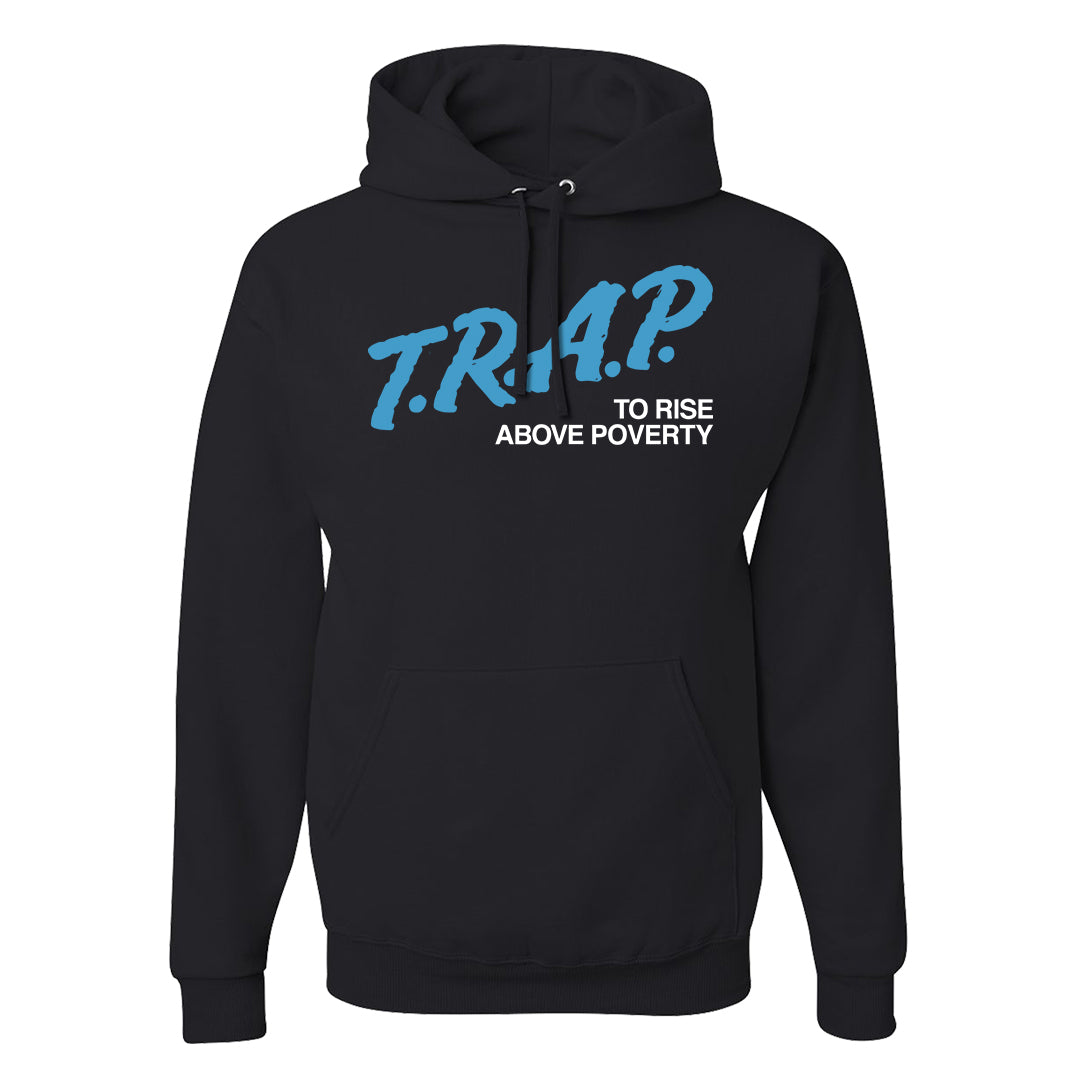 White Blue Jay High AF 1s Hoodie | Trap To Rise Above Poverty, Black