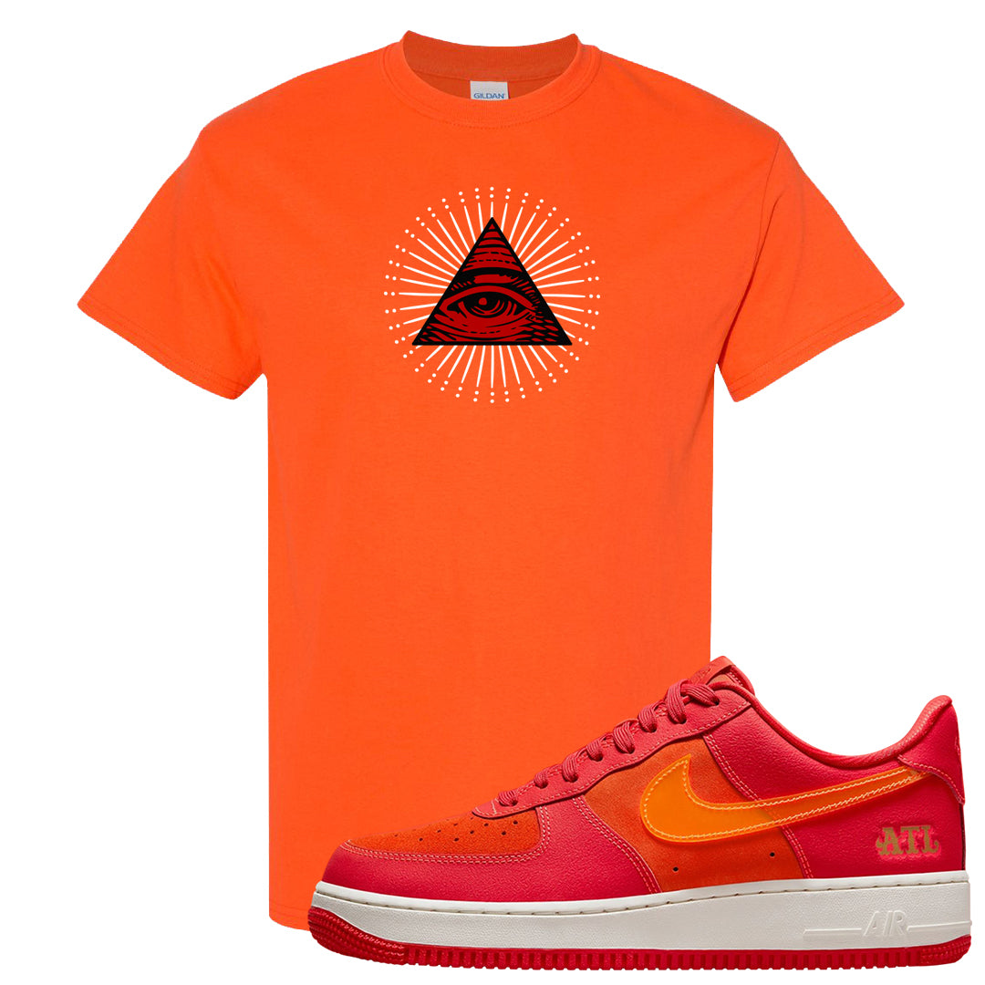 Atlanta Low AF 1s T Shirt | All Seeing Eye, Orange