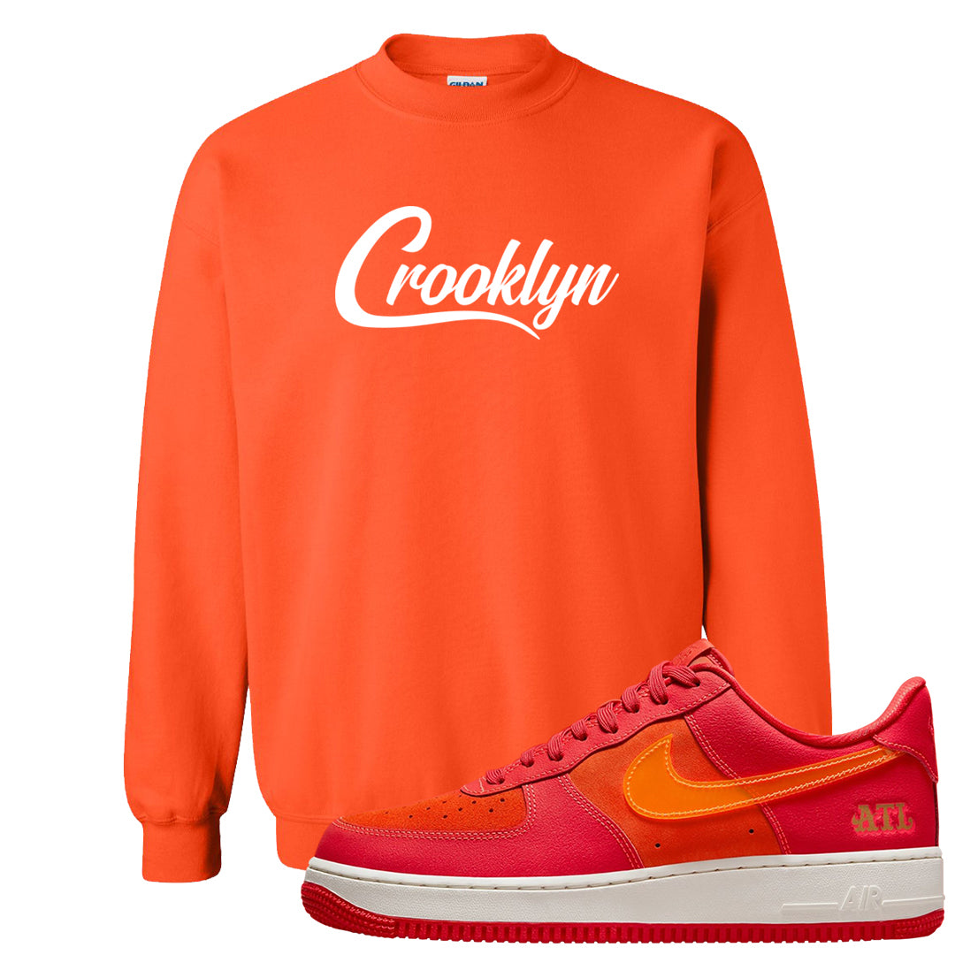 Atlanta Low AF 1s Crewneck Sweatshirt | Crooklyn, Orange