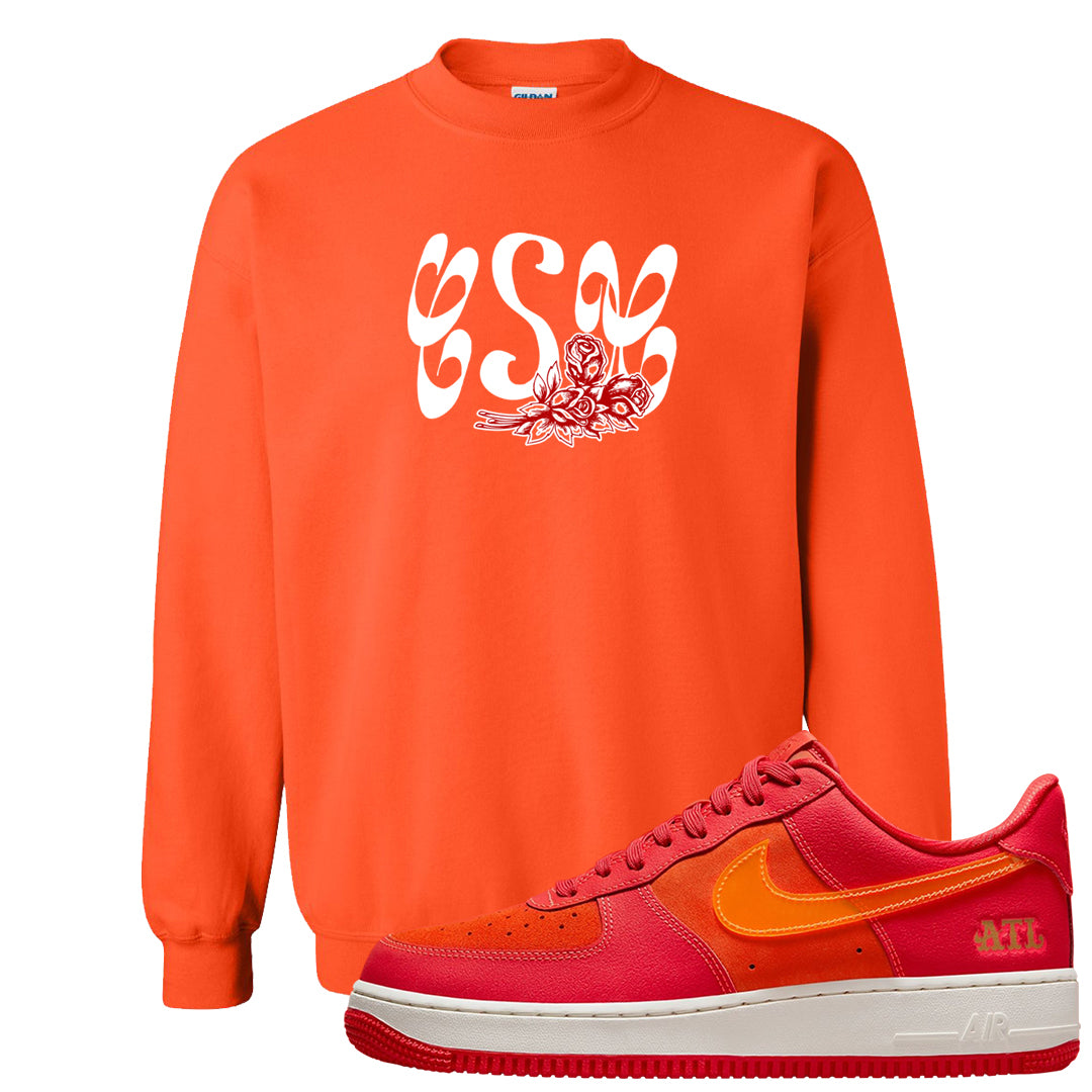 Atlanta Low AF 1s Crewneck Sweatshirt | Certified Sneakerhead, Orange