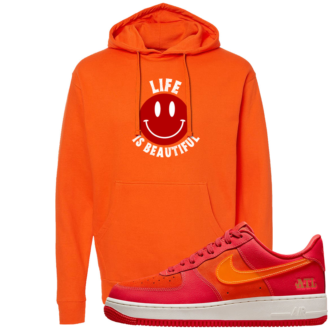 Atlanta Low AF 1s Hoodie | Smile Life Is Beautiful, Orange