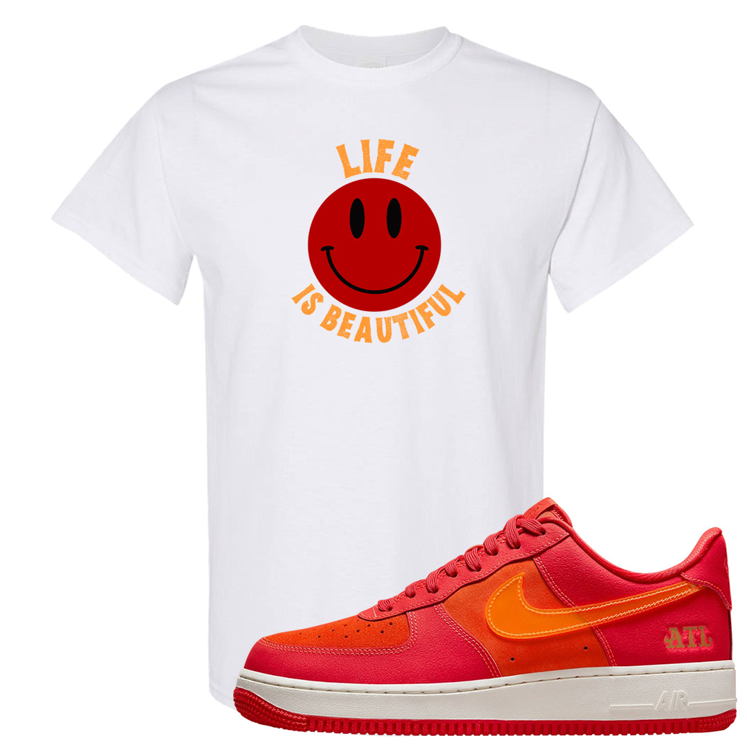 Atlanta Low AF 1s T Shirt | Smile Life Is Beautiful, White