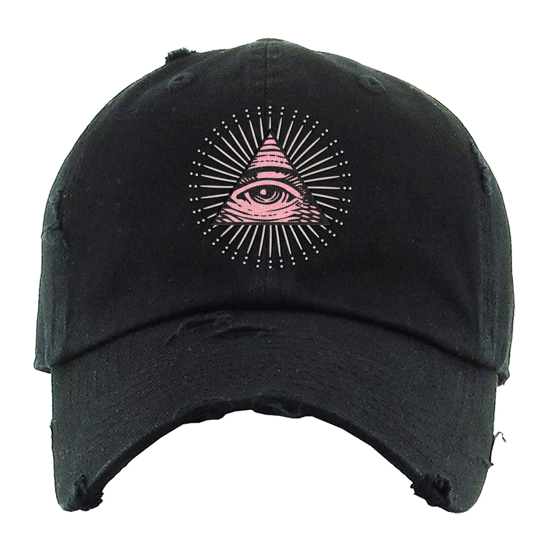 Alternate Valentine's Day 2023 Low AF 1s Distressed Dad Hat | All Seeing Eye, Black