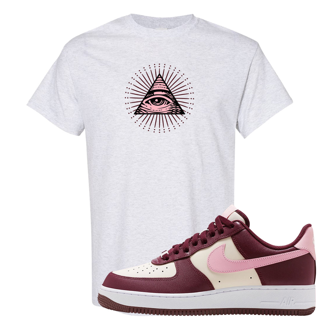 Alternate Valentine's Day 2023 Low AF 1s T Shirt | All Seeing Eye, Ash