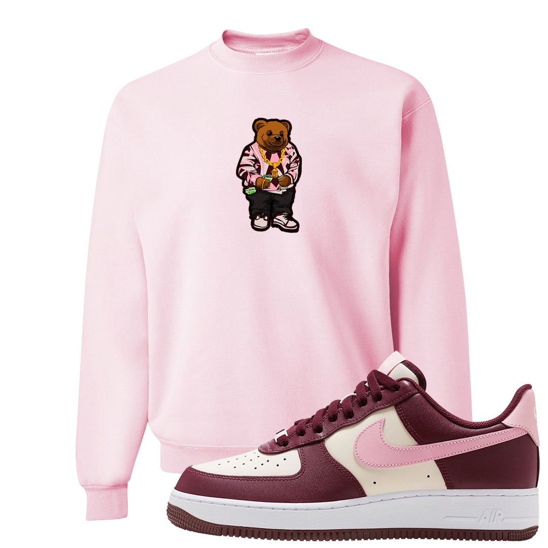 Alternate Valentine's Day 2023 Low AF 1s Crewneck Sweatshirt | Sweater Bear, Light Pink