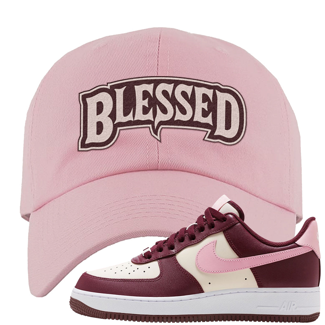 Alternate Valentine's Day 2023 Low AF 1s Dad Hat | Blessed Arch, Light Pink