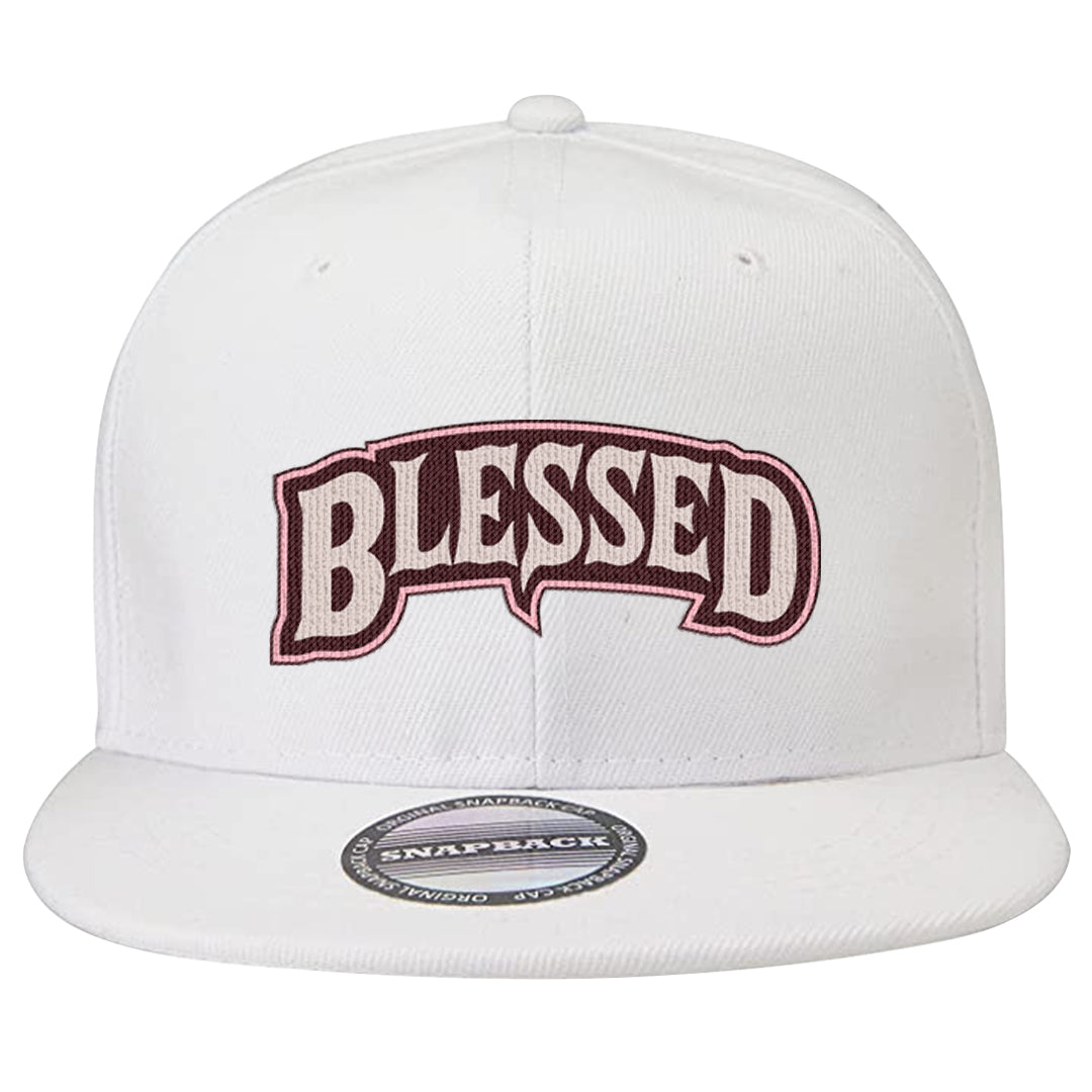Alternate Valentine's Day 2023 Low AF 1s Snapback Hat | Blessed Arch, White