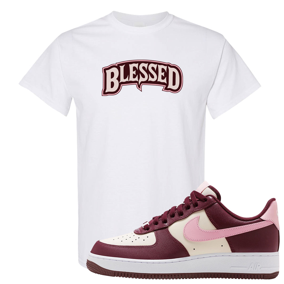Alternate Valentine's Day 2023 Low AF 1s T Shirt | Blessed Arch, White