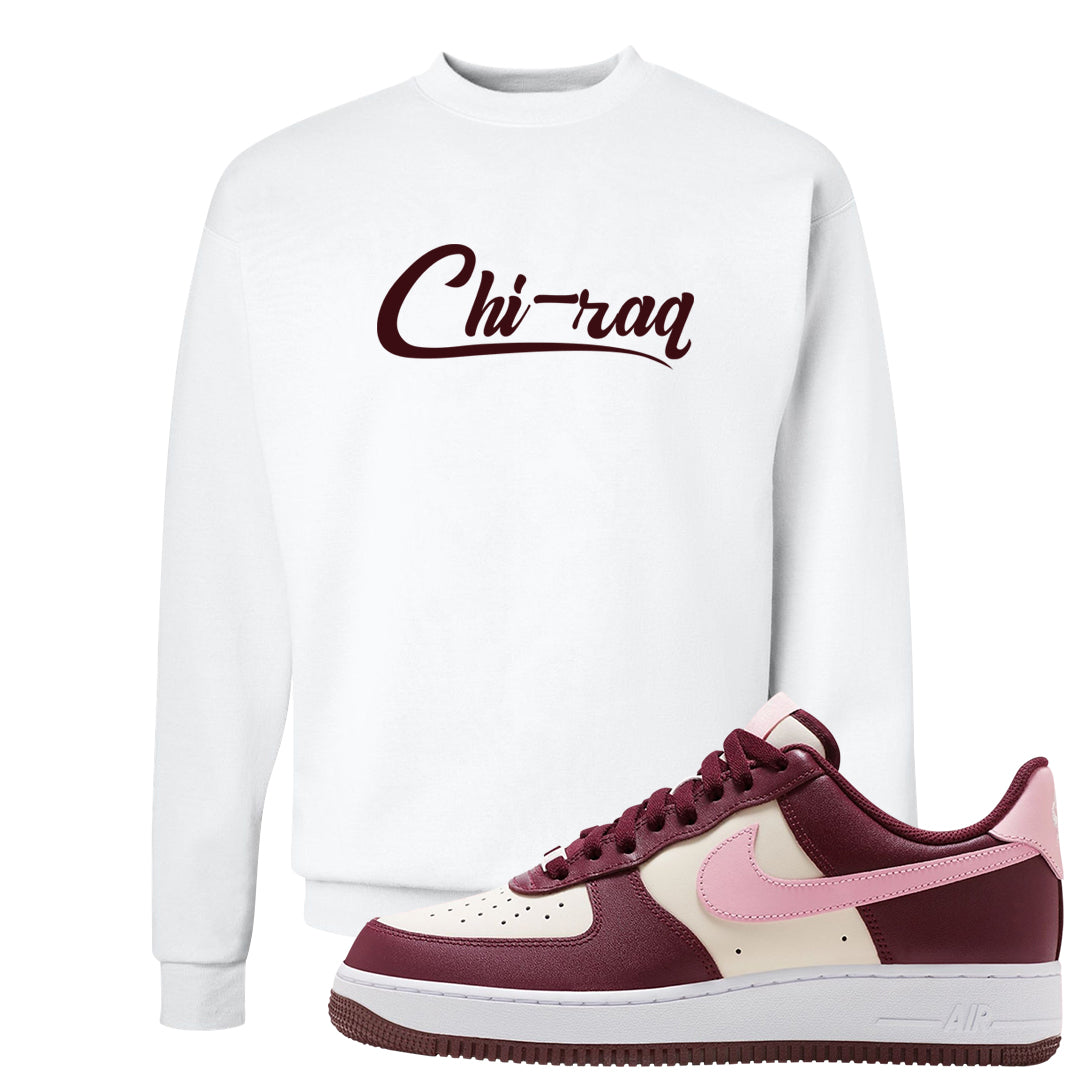 Alternate Valentine's Day 2023 Low AF 1s Crewneck Sweatshirt | Chiraq, White