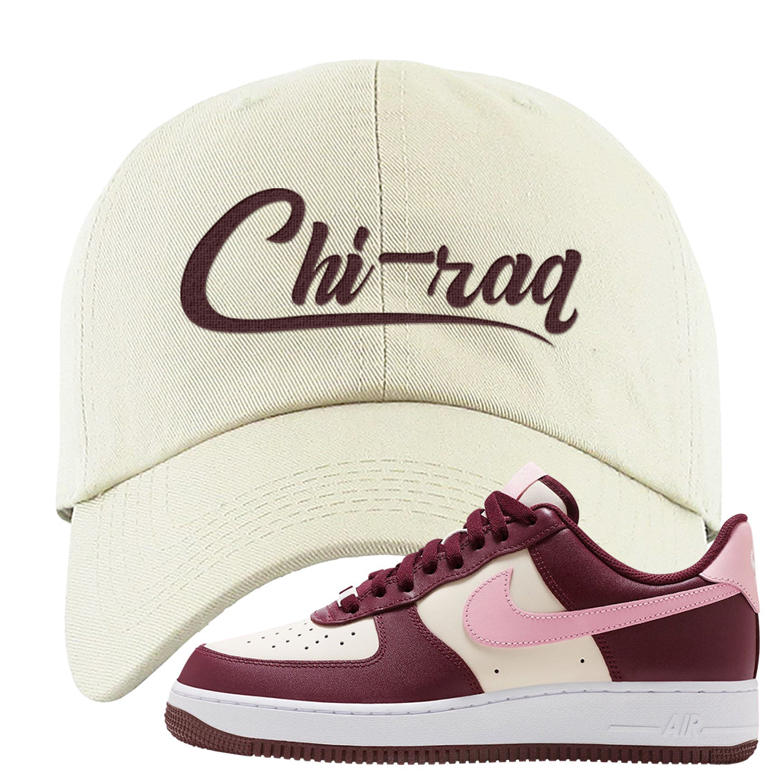Alternate Valentine's Day 2023 Low AF 1s Dad Hat | Chiraq, White