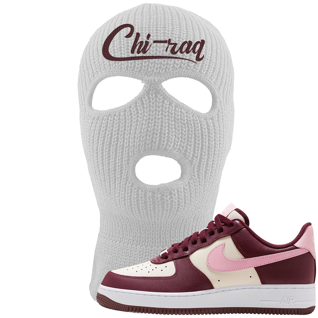 Alternate Valentine's Day 2023 Low AF 1s Ski Mask | Chiraq, White