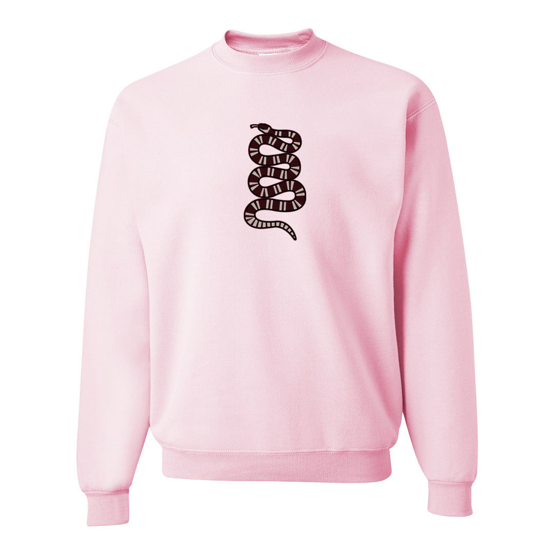 Alternate Valentine's Day 2023 Low AF 1s Crewneck Sweatshirt | Coiled Snake, Light Pink