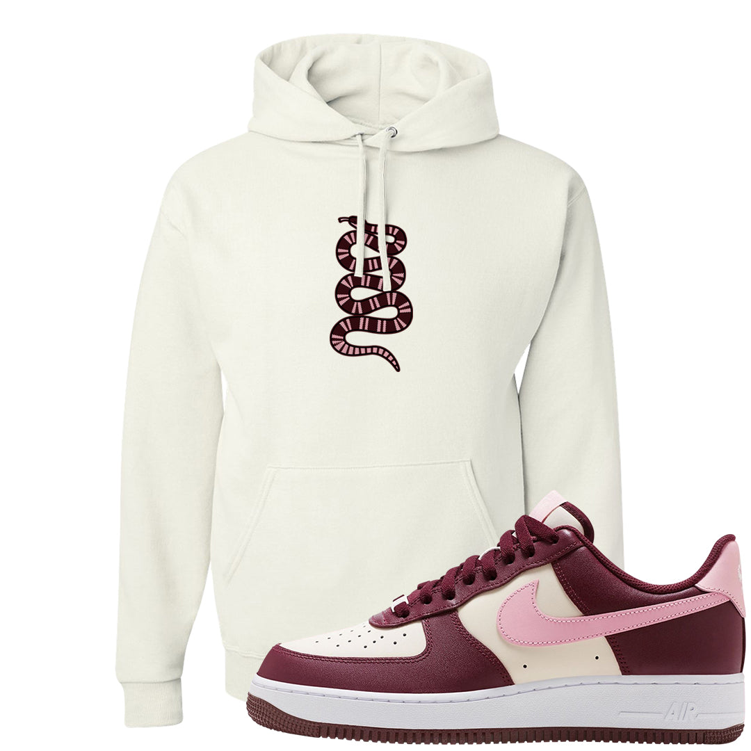 Alternate Valentine's Day 2023 Low AF 1s Hoodie | Coiled Snake, White