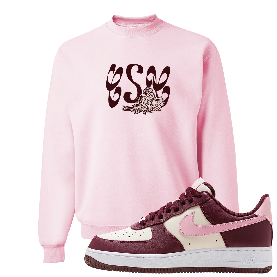Alternate Valentine's Day 2023 Low AF 1s Crewneck Sweatshirt | Certified Sneakerhead, Light Pink