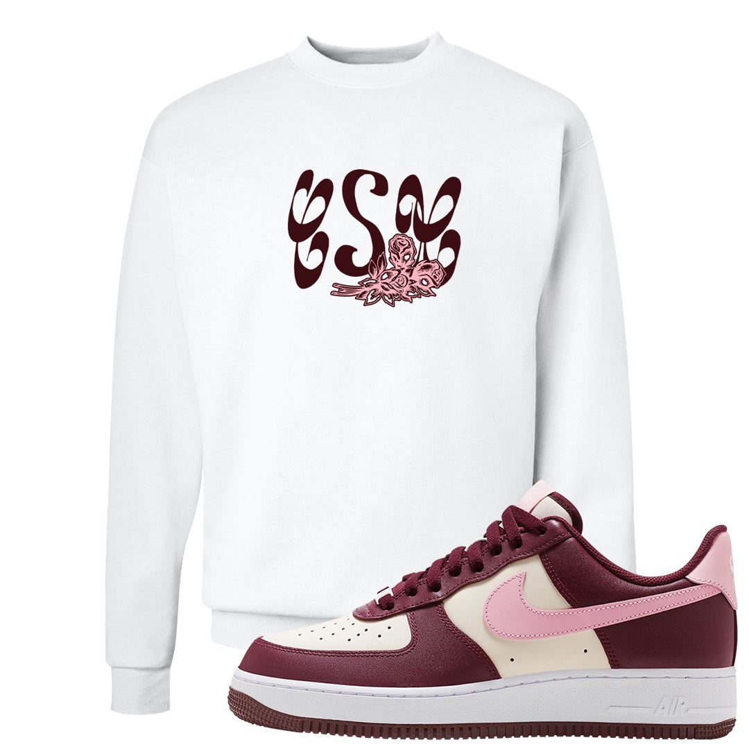 Alternate Valentine's Day 2023 Low AF 1s Crewneck Sweatshirt | Certified Sneakerhead, White
