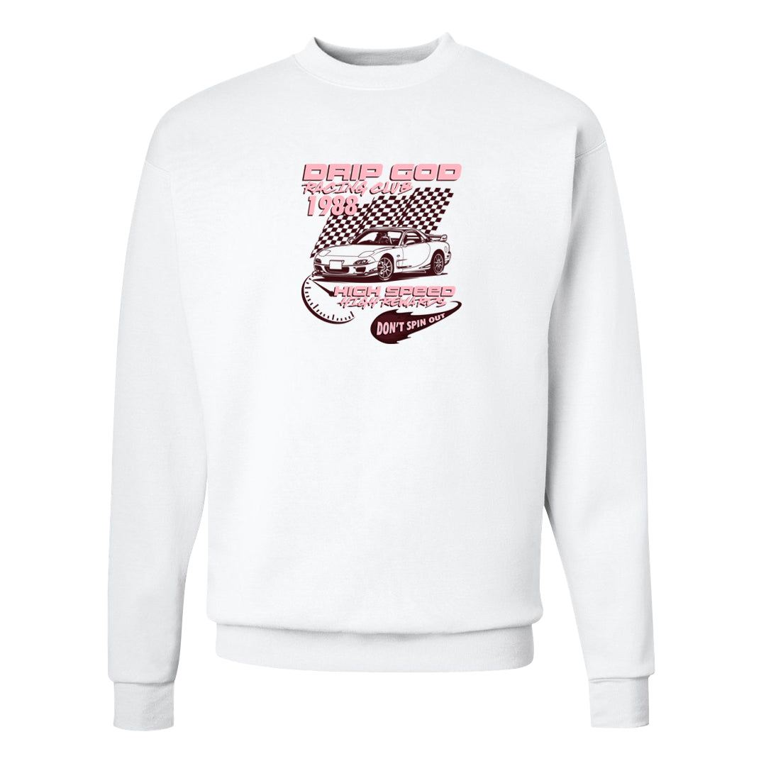 Alternate Valentine's Day 2023 Low AF 1s Crewneck Sweatshirt | Drip God Racing Club, White