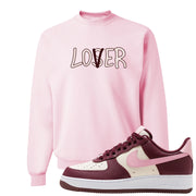 Alternate Valentine's Day 2023 Low AF 1s Crewneck Sweatshirt | Lover, Light Pink