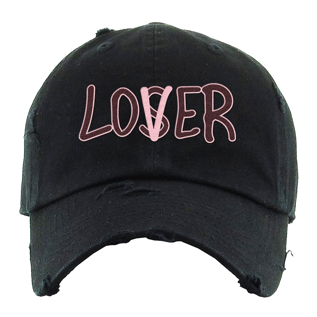 Alternate Valentine's Day 2023 Low AF 1s Distressed Dad Hat | Lover, Black