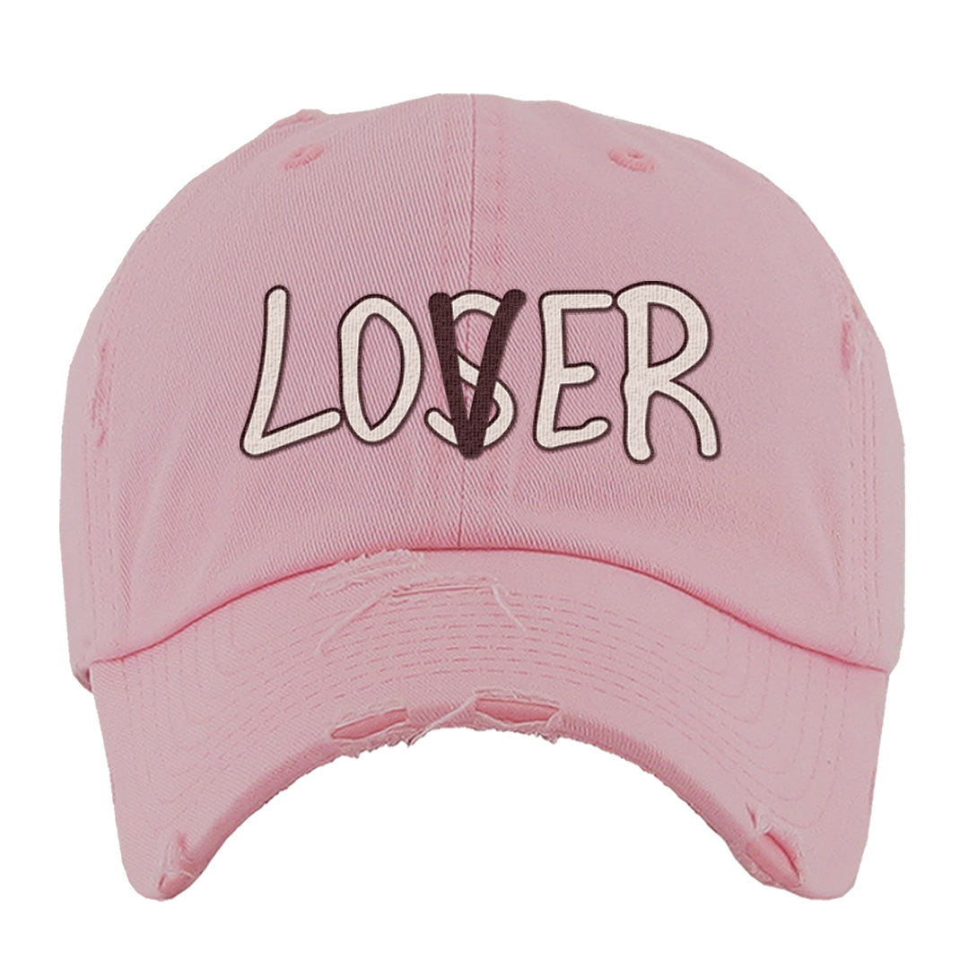 Alternate Valentine's Day 2023 Low AF 1s Distressed Dad Hat | Lover, Light Pink