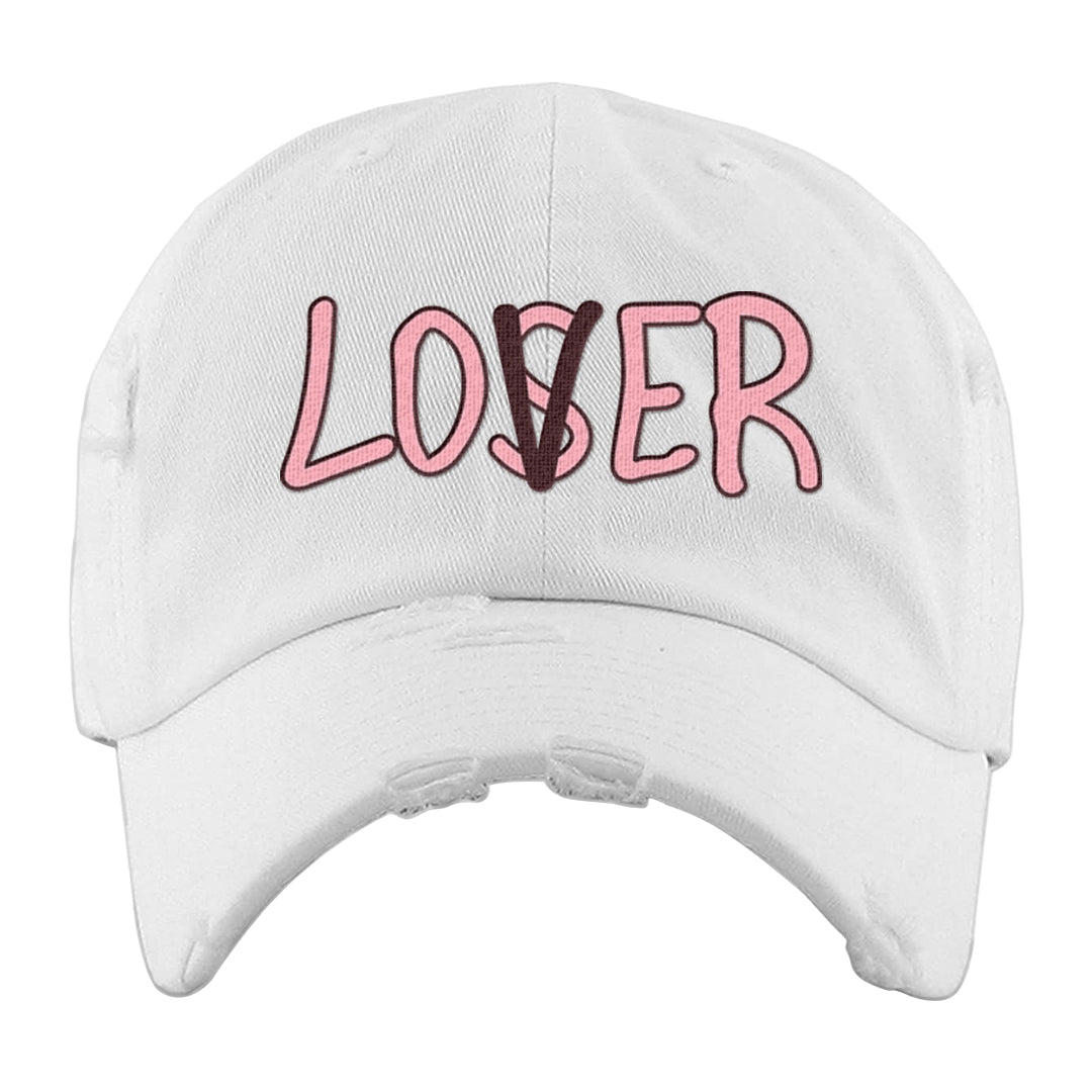 Alternate Valentine's Day 2023 Low AF 1s Distressed Dad Hat | Lover, White