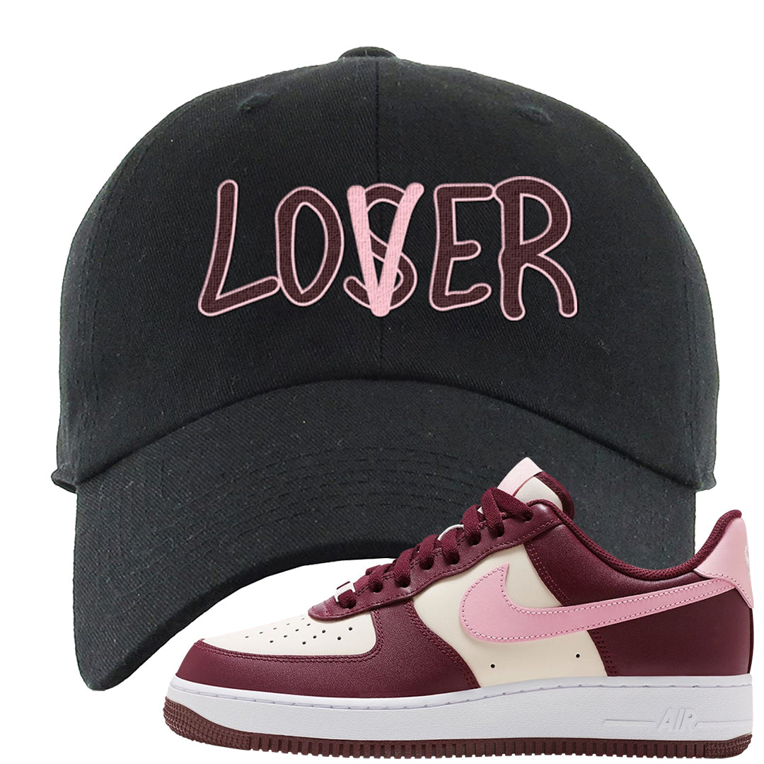Alternate Valentine's Day 2023 Low AF 1s Dad Hat | Lover, Black