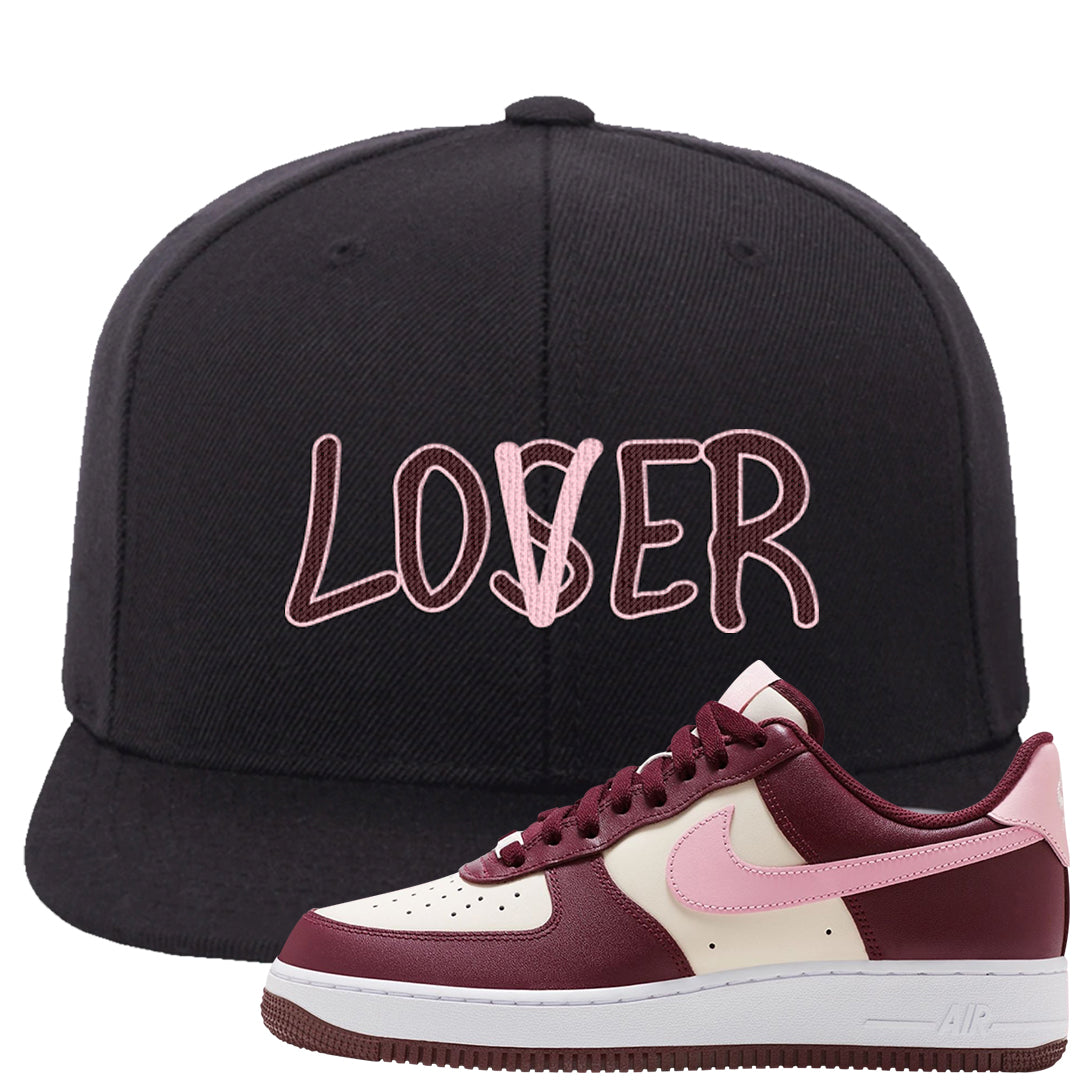 Alternate Valentine's Day 2023 Low AF 1s Snapback Hat | Lover, Black