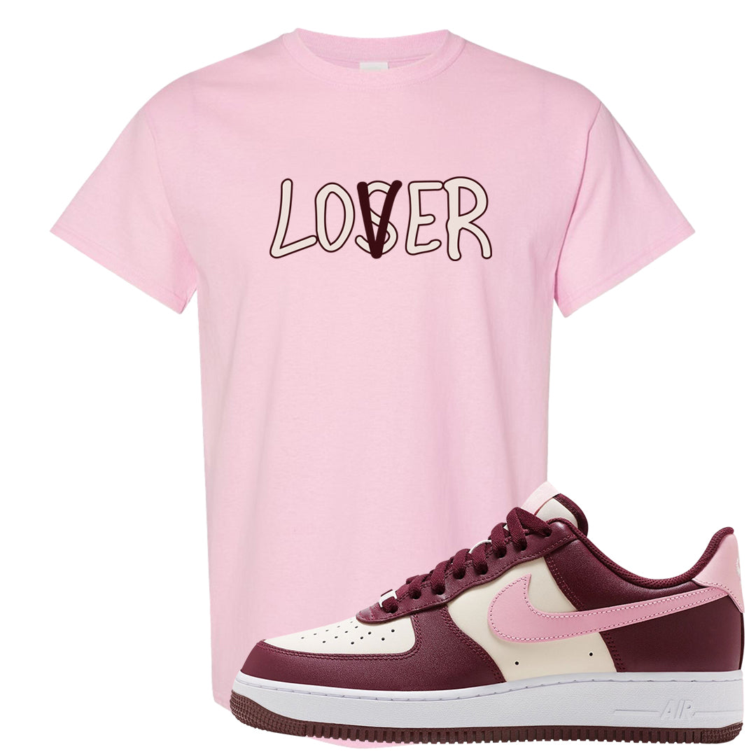 Alternate Valentine's Day 2023 Low AF 1s T Shirt | Lover, Light Pink