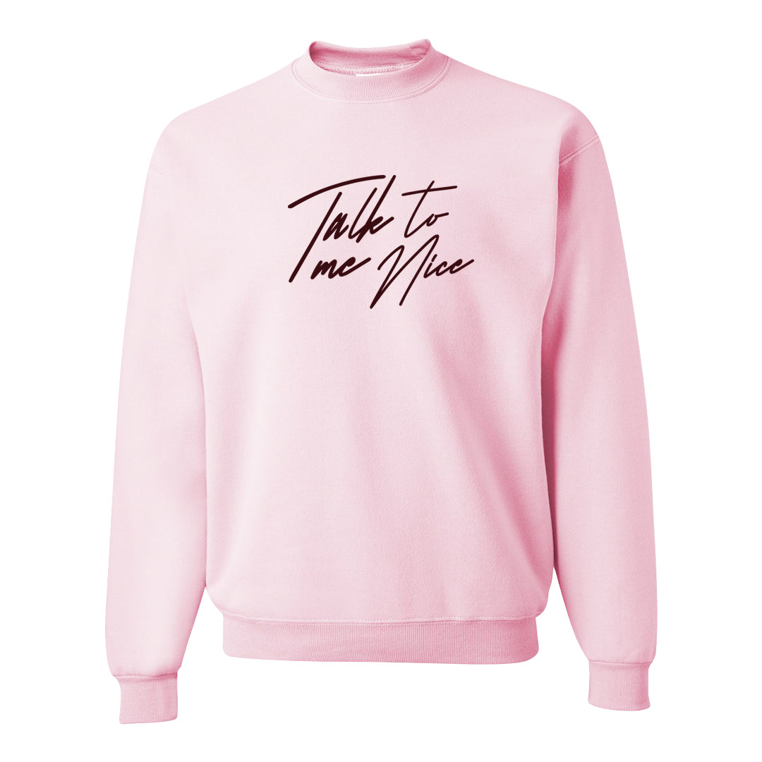 Alternate Valentine's Day 2023 Low AF 1s Crewneck Sweatshirt | Talk To Me Nice, Light Pink
