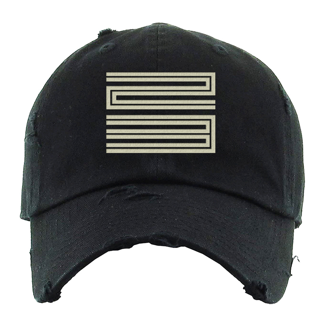 Bronx Origins Low AF 1s Distressed Dad Hat | Double Line 23, Black