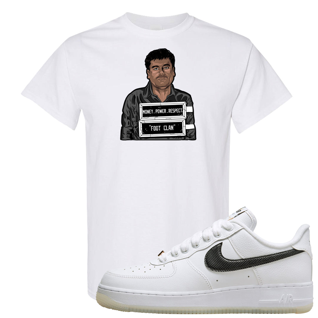 Bronx Origins Low AF 1s T Shirt | El Chapo Illustration, White