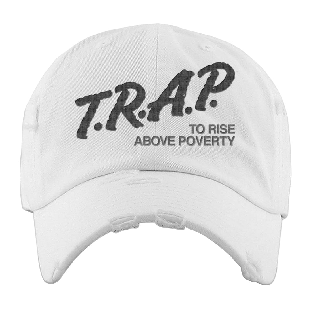 Bronx Origins Low AF 1s Distressed Dad Hat | Trap To Rise Above Poverty, White