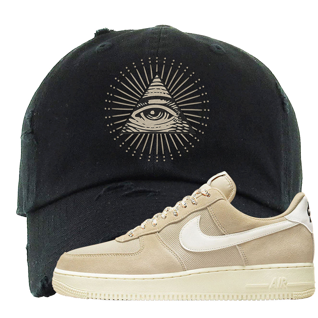 Certified Fresh Low 1s Distressed Dad Hat | All Seeing Eye, Black