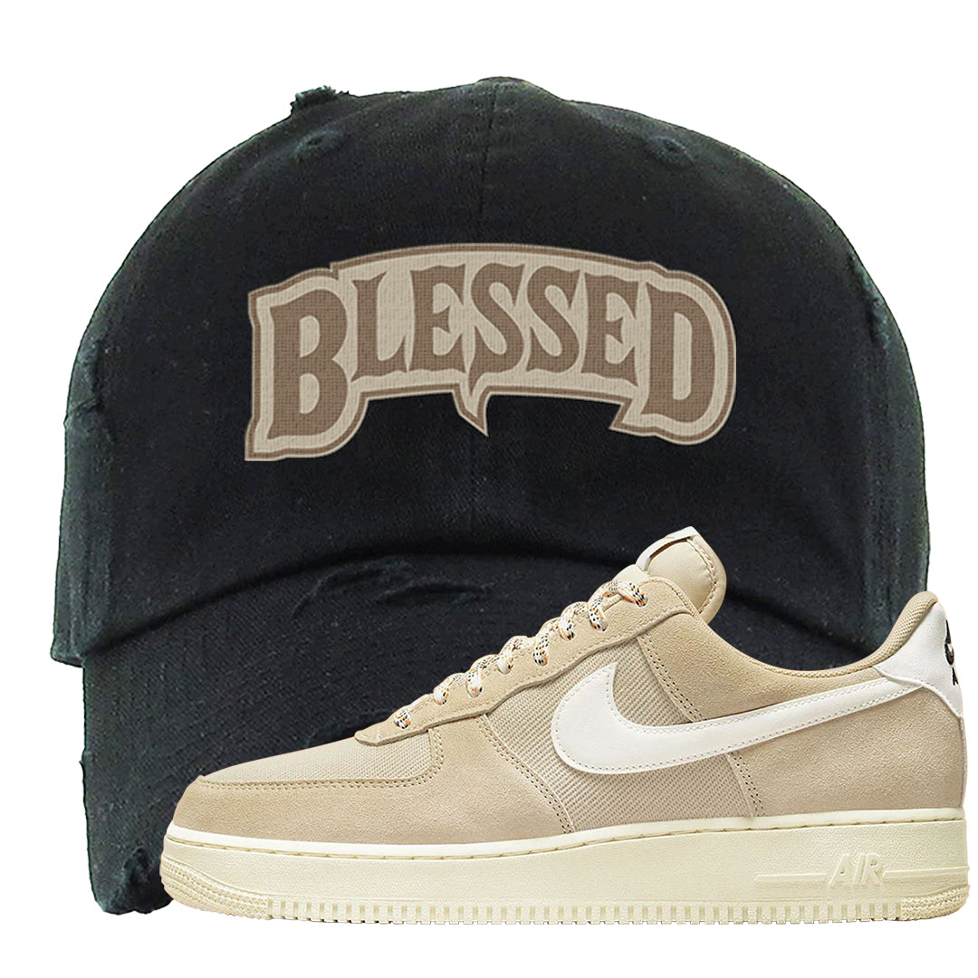 Certified Fresh Low 1s Distressed Dad Hat | Blessed Arch, Black