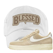 Certified Fresh Low 1s Distressed Dad Hat | Blessed Arch, White