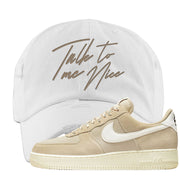 Certified Fresh Low 1s Distressed Dad Hat | Talk To Me Nice, White