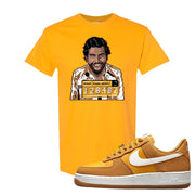 Air Force 1 Low First Use T Shirt | Escobar Illustration, Gold