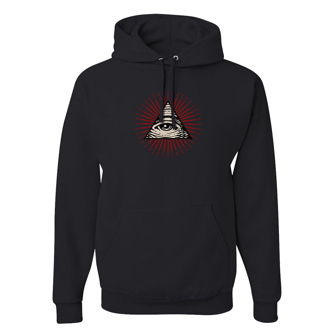 University Blue Summit White Low 1s Hoodie | All Seeing Eye, Black