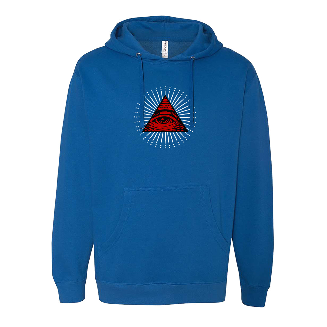 University Blue Summit White Low 1s Hoodie | All Seeing Eye, Royal