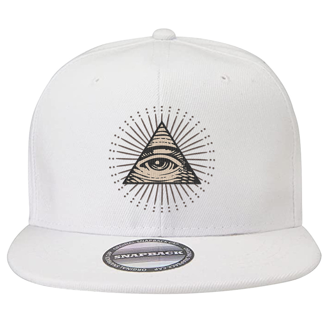 University Blue Summit White Low 1s Snapback Hat | All Seeing Eye, White