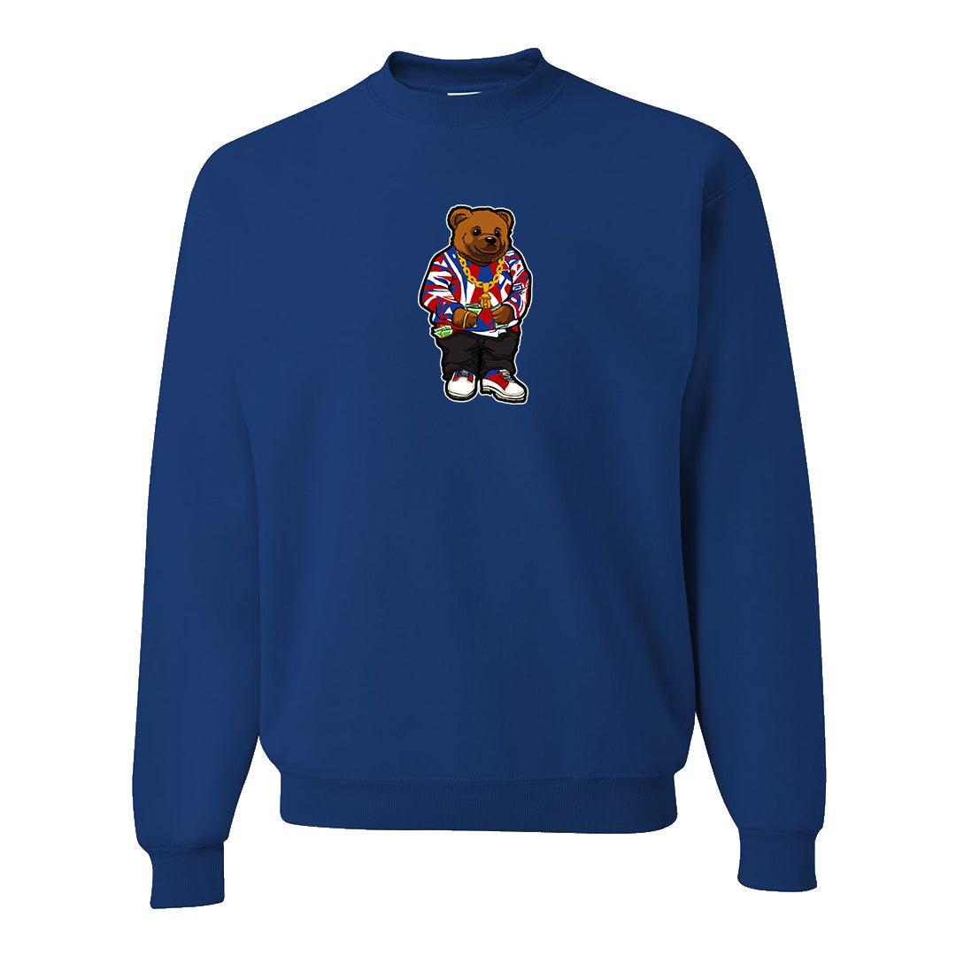 University Blue Summit White Low 1s Crewneck Sweatshirt | Sweater Bear, Royal