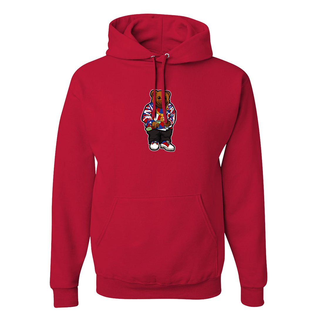 University Blue Summit White Low 1s Hoodie | Sweater Bear, Red