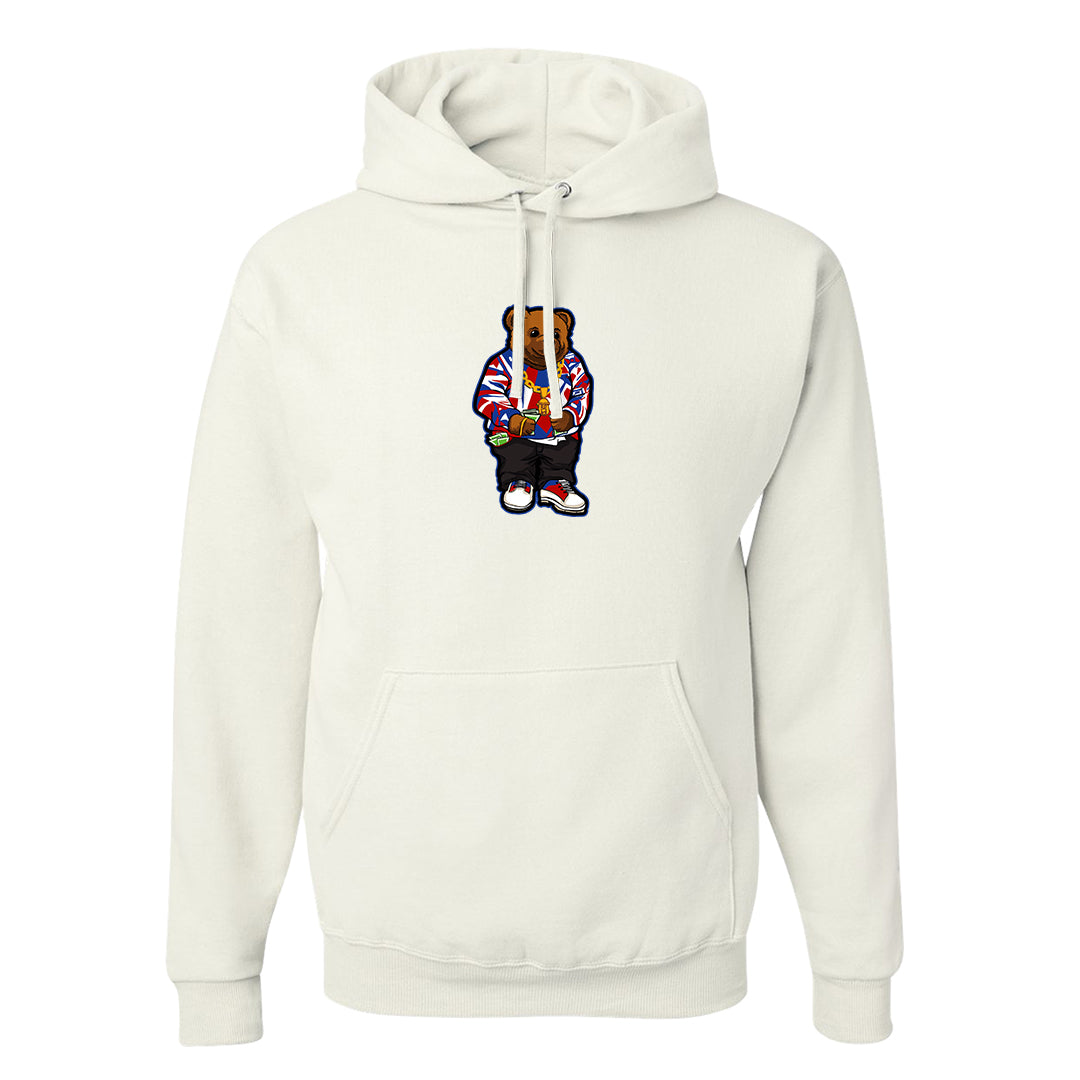 University Blue Summit White Low 1s Hoodie | Sweater Bear, White