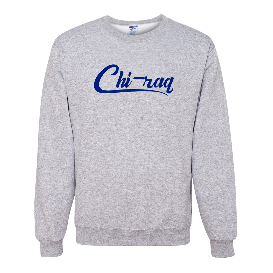 University Blue Summit White Low 1s Crewneck Sweatshirt | Chiraq, Ash