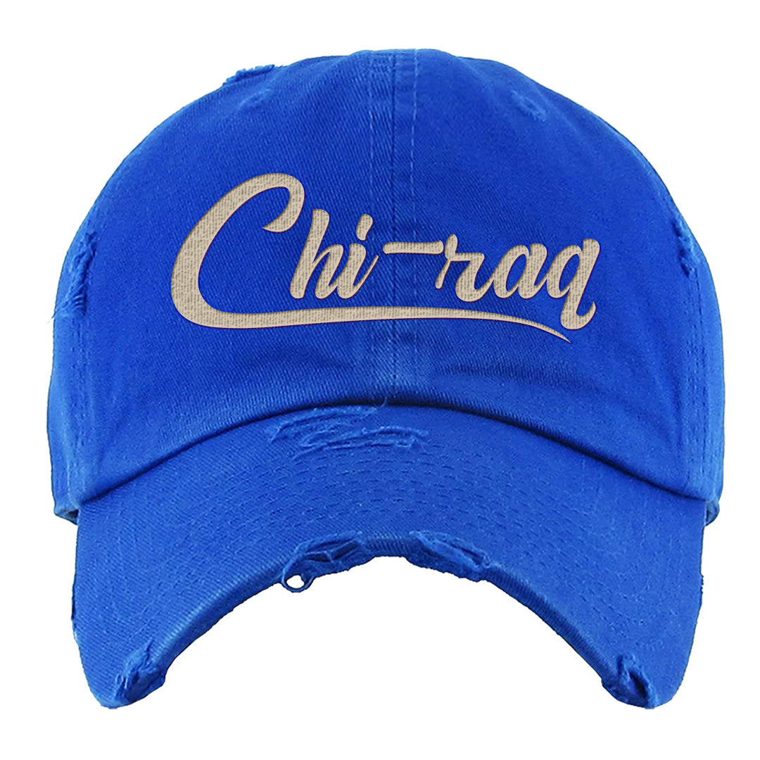 University Blue Summit White Low 1s Distressed Dad Hat | Chiraq, Royal