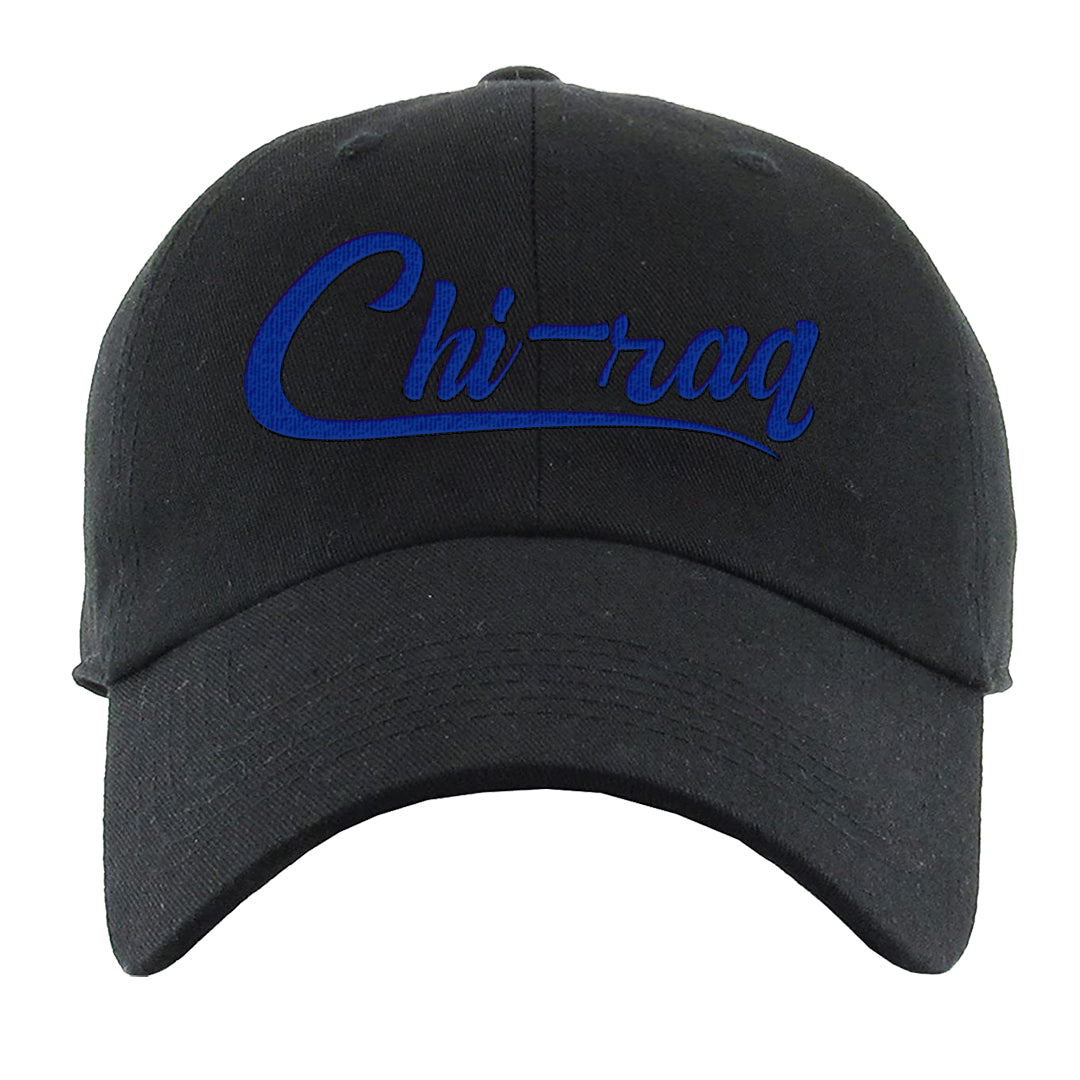 University Blue Summit White Low 1s Dad Hat | Chiraq, Black