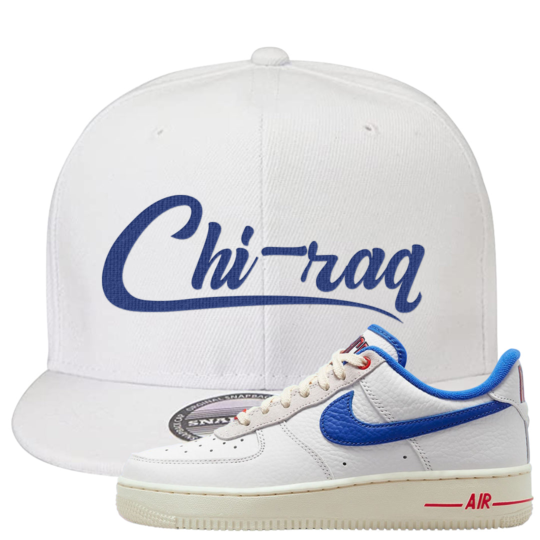 University Blue Summit White Low 1s Snapback Hat | Chiraq, White