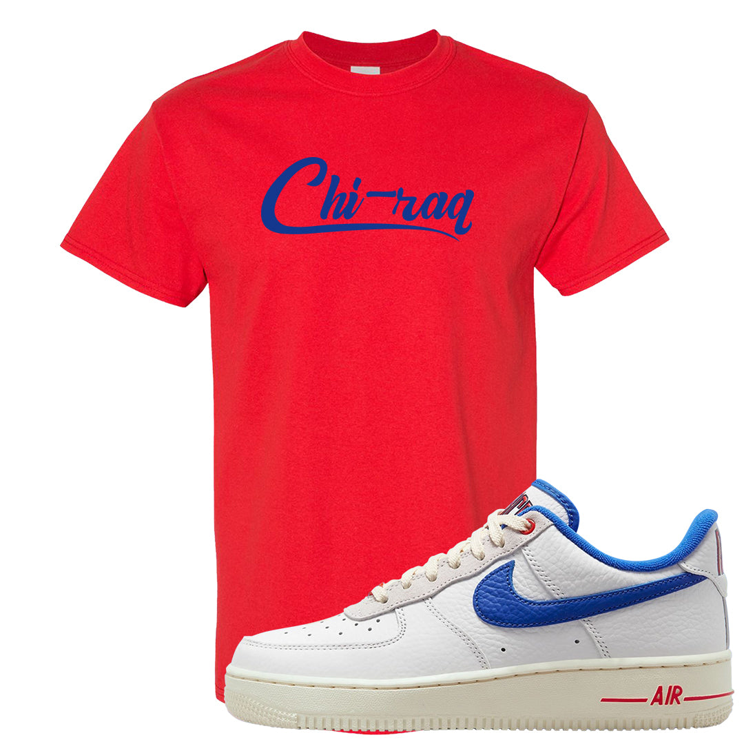 University Blue Summit White Low 1s T Shirt | Chiraq, Red