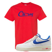 University Blue Summit White Low 1s T Shirt | Chiraq, Red
